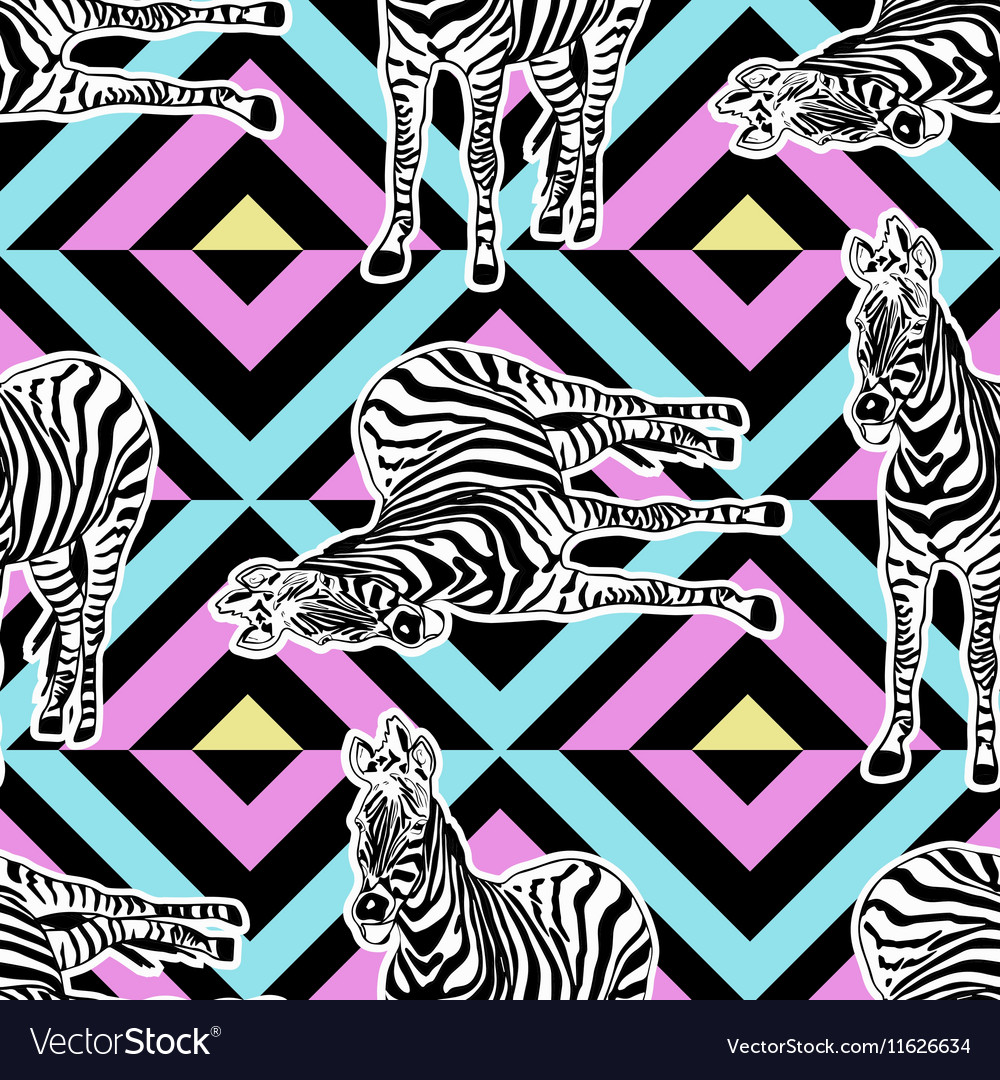 Geometric Zebra Pattern Background