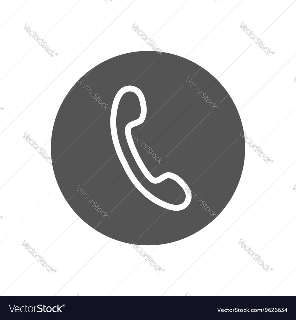 Handset icon circle gray