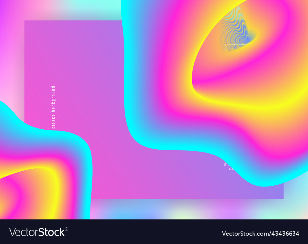 Landing page with liquid dynamic elements vector image Landing page with liquid dynamic elements