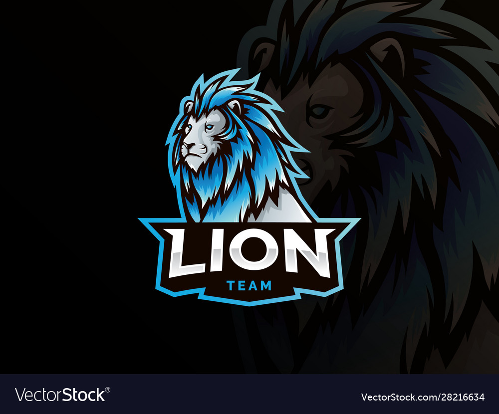 Lion mascot sport style logo vector image Lion mascot sport style logo