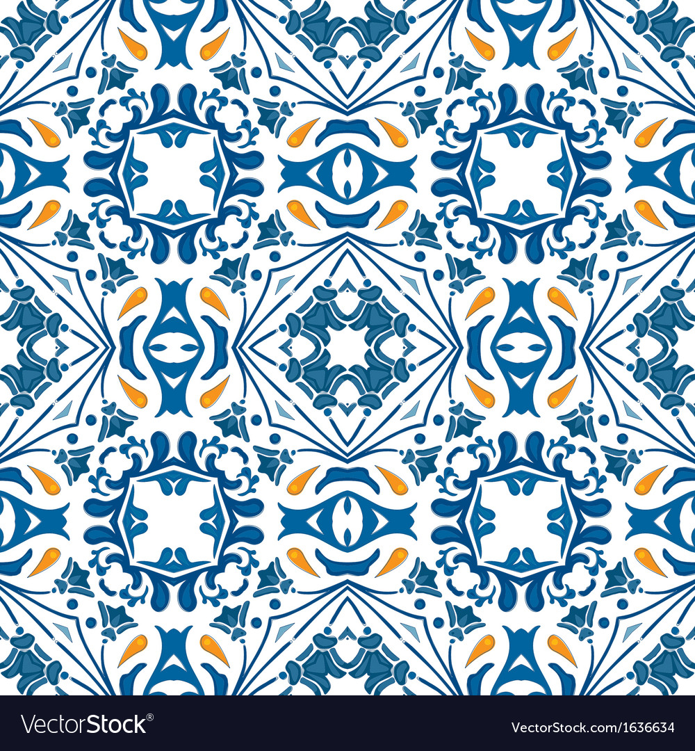 Portuguese tiles Royalty Free Vector Image - VectorStock