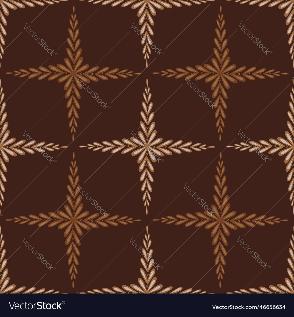 Seamless pattern with a grid of stems Vector Image Seamless pattern with a grid of stems