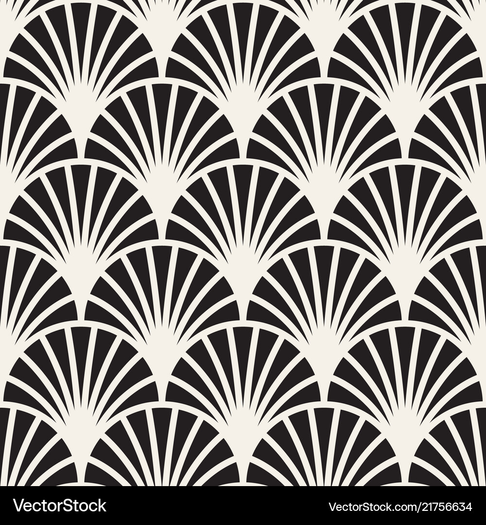 Seamless vintage pattern of overlapping arcs Vector Image