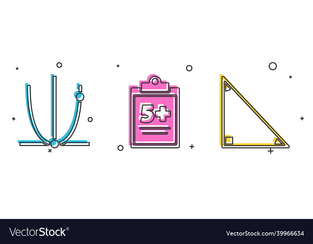 Set graph schedule chart diagram test or exam vector image Set graph schedule chart diagram test or exam