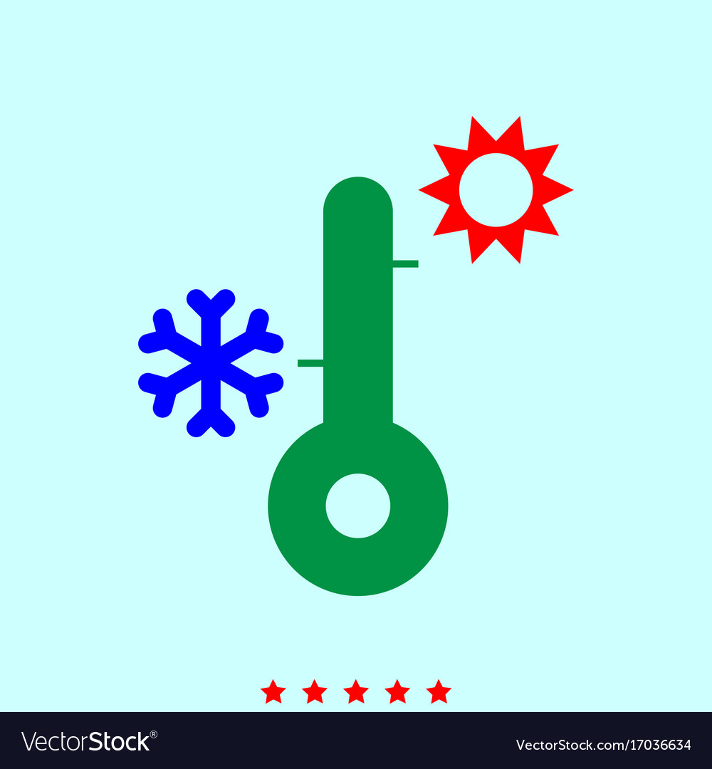 Thermometer set it is color icon