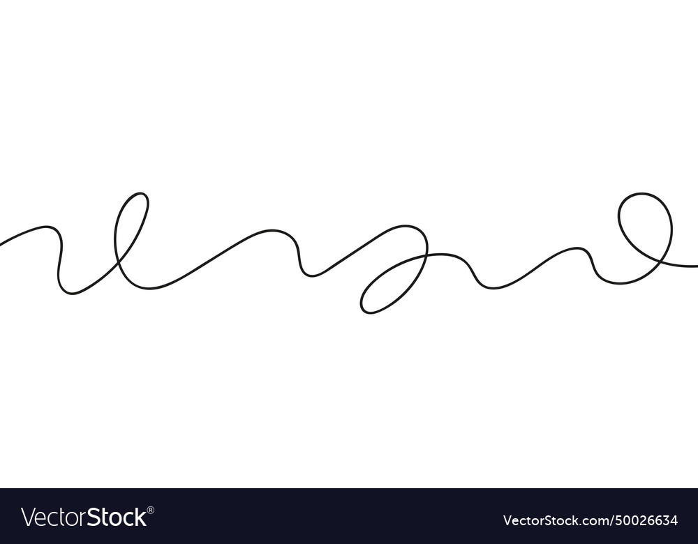 Thin wavy line pattern with flowing curves vector image Thin wavy line pattern with flowing curves