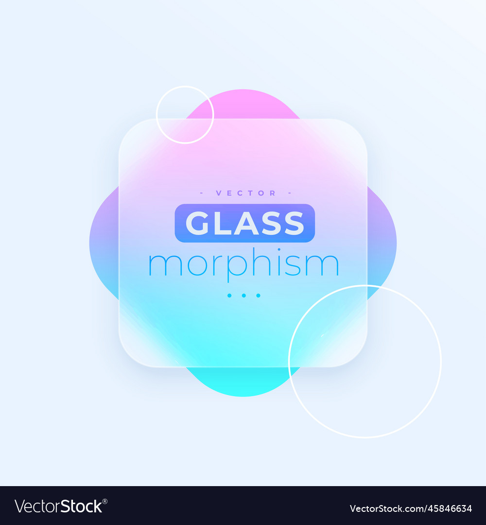 Trendy glassmorphism background with abstract