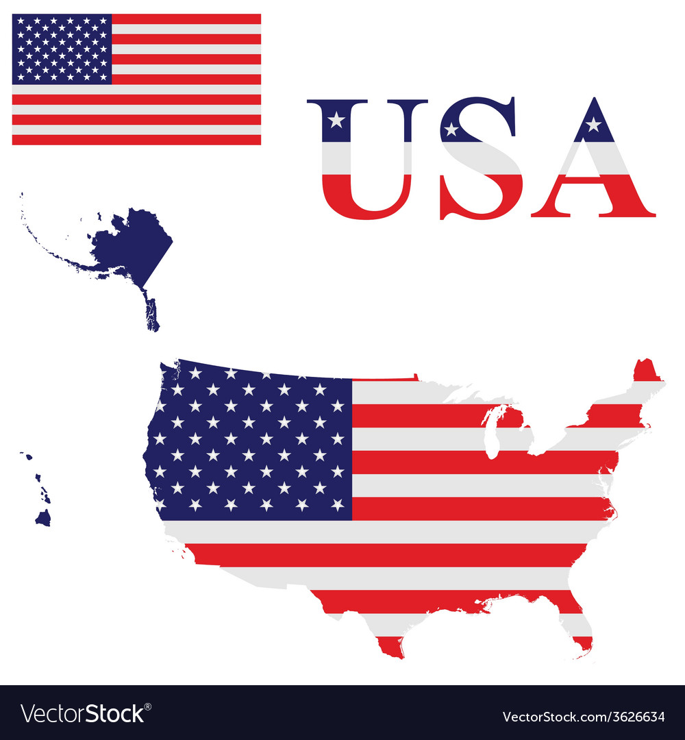 United States Flag Map