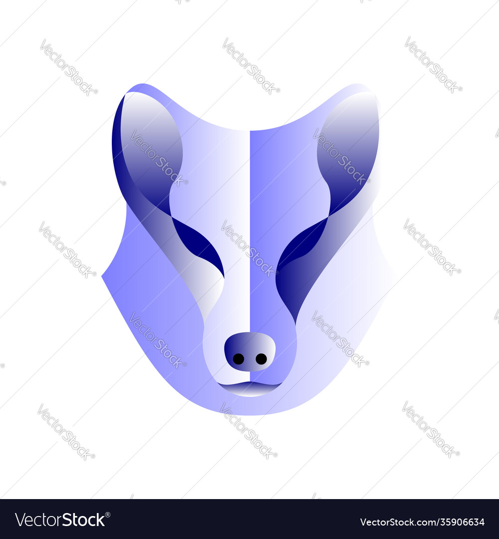 Wolf in gradient style digital art