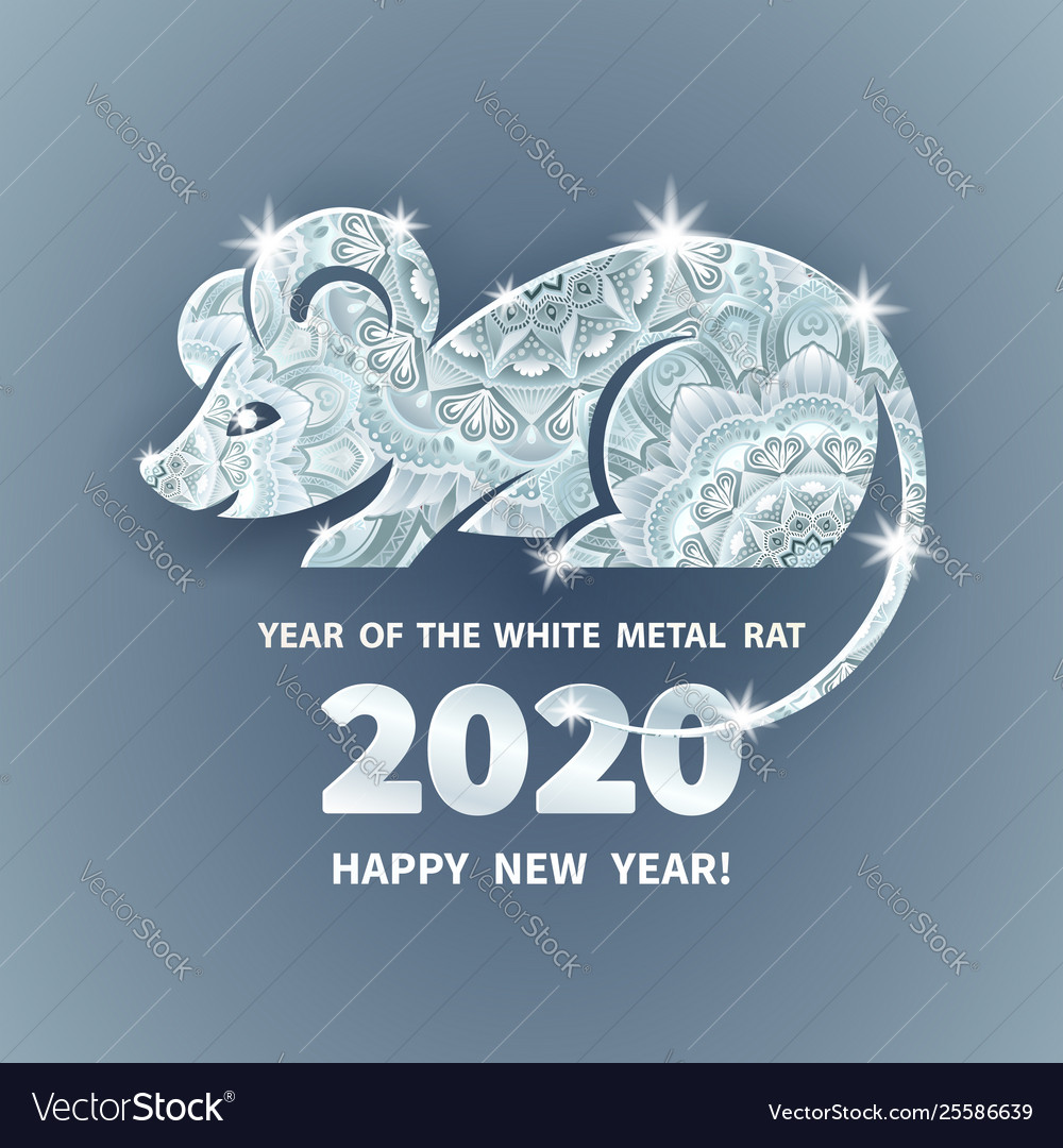 2020 year rat vector image 2020 year rat