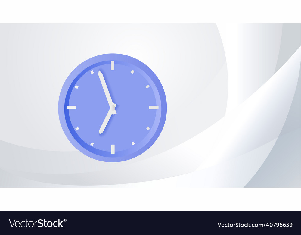 Clock showing the time 6 hours and 55 minutes