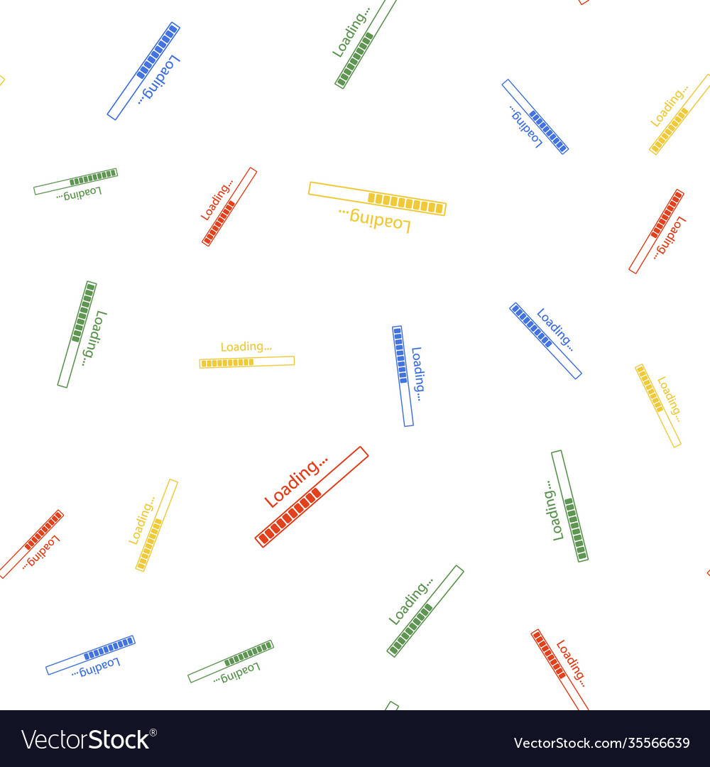 Color loading icon isolated seamless pattern