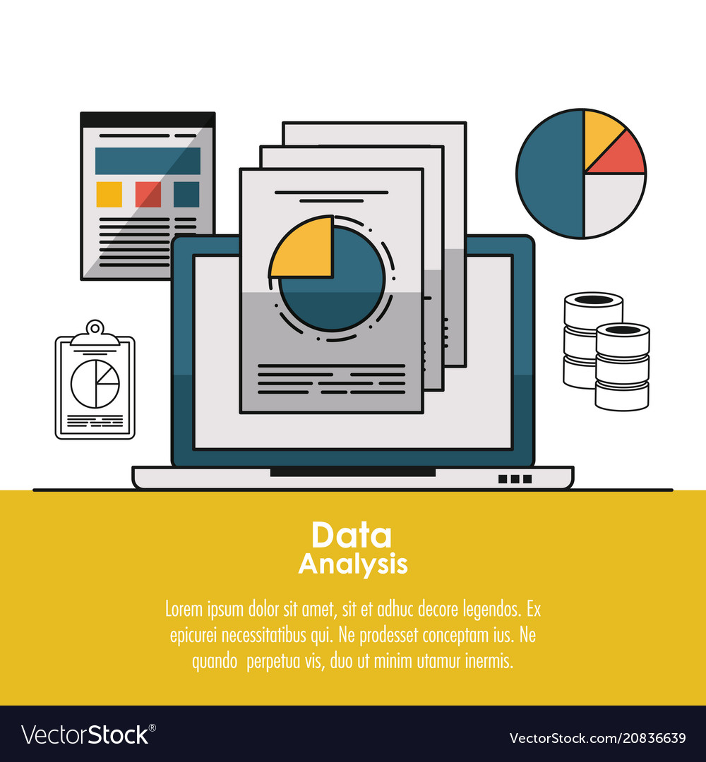 Data analysis infographic Royalty Free Vector Image