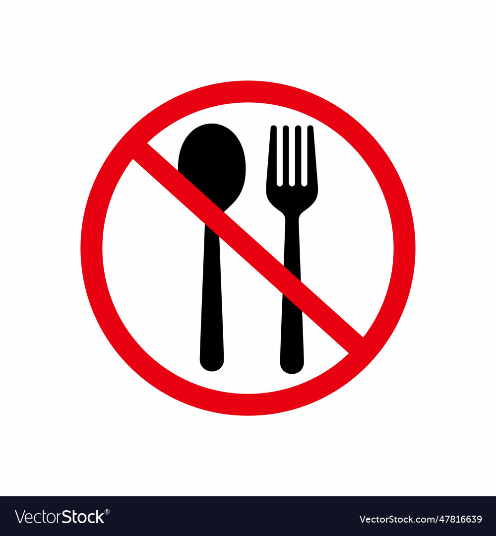 Do not eat sign icon