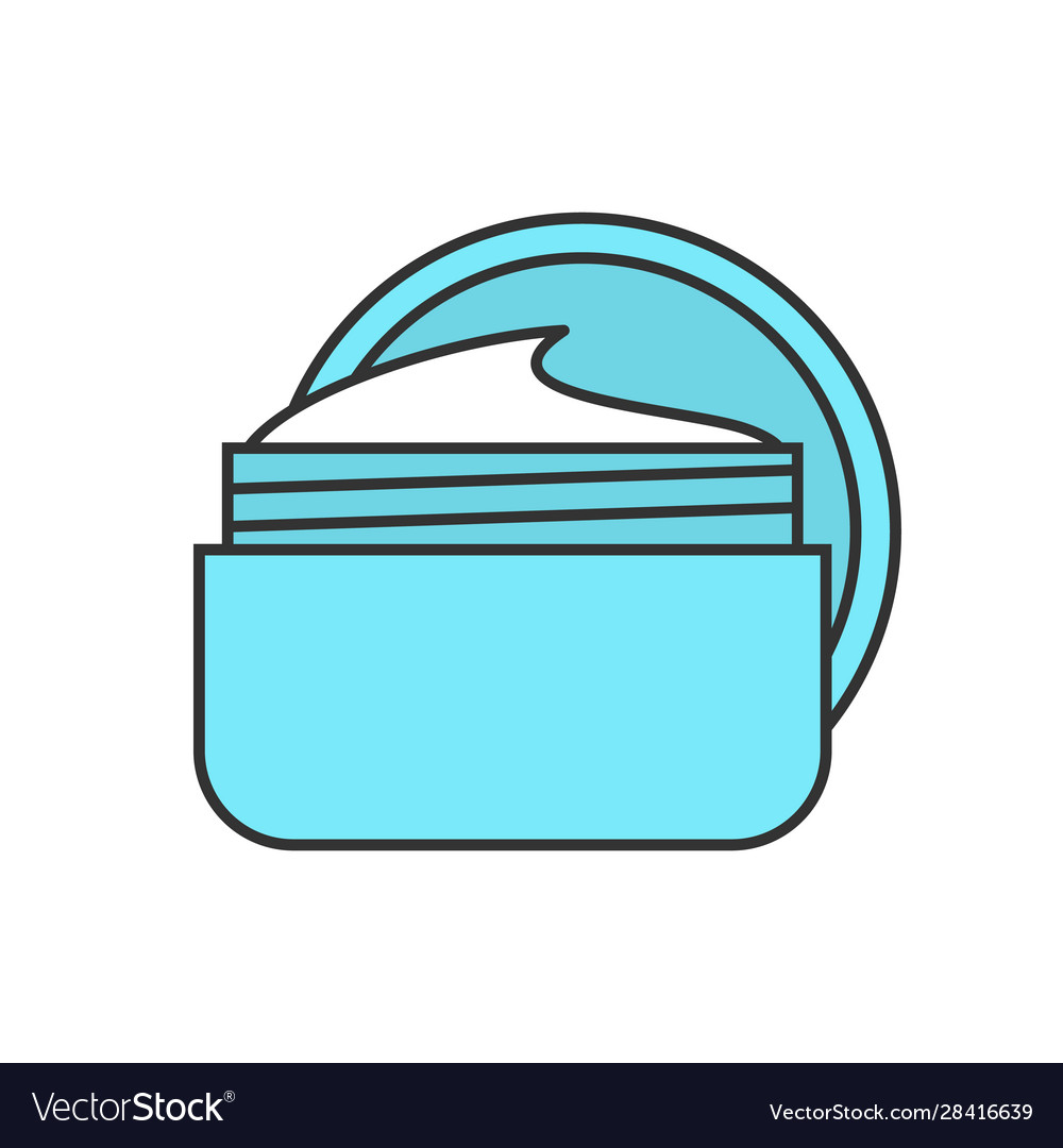 Face cream jar color icon