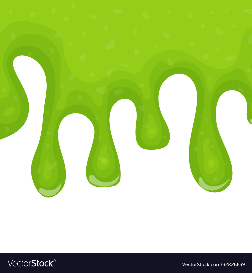 Green dripping liquid slime Royalty Free Vector Image