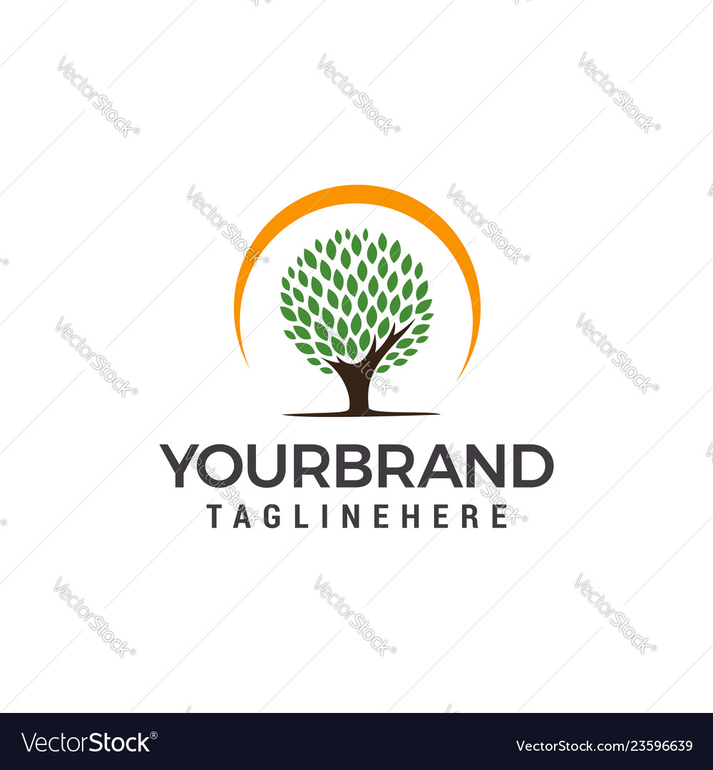 Green Tree Concept - Leaf Motif
