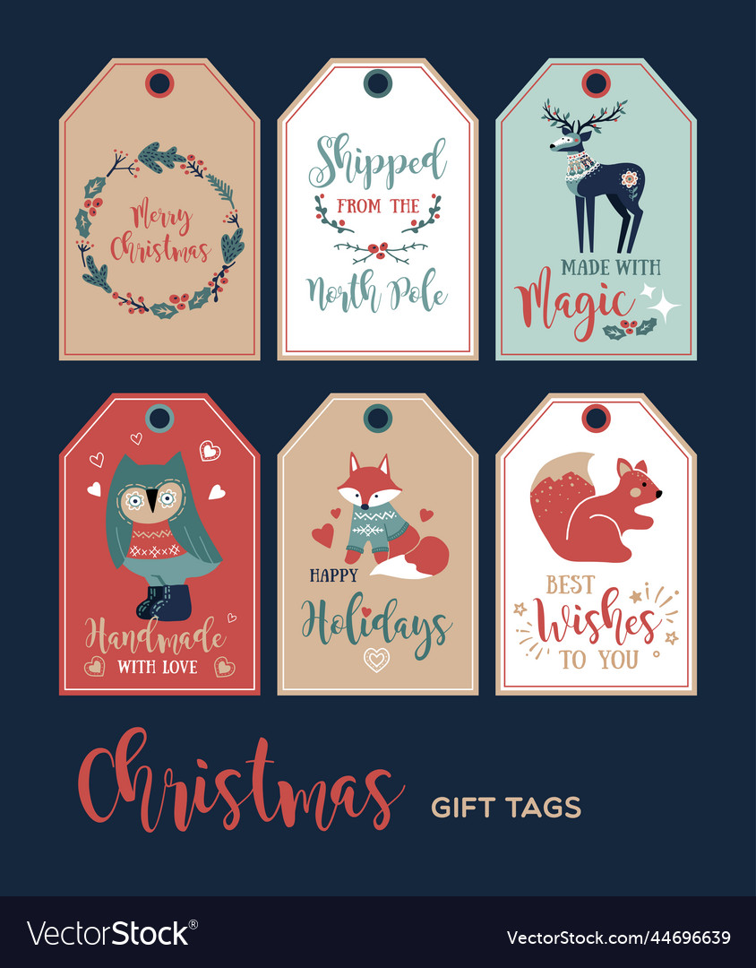 Hand-Drawn Christmas Gift Tags