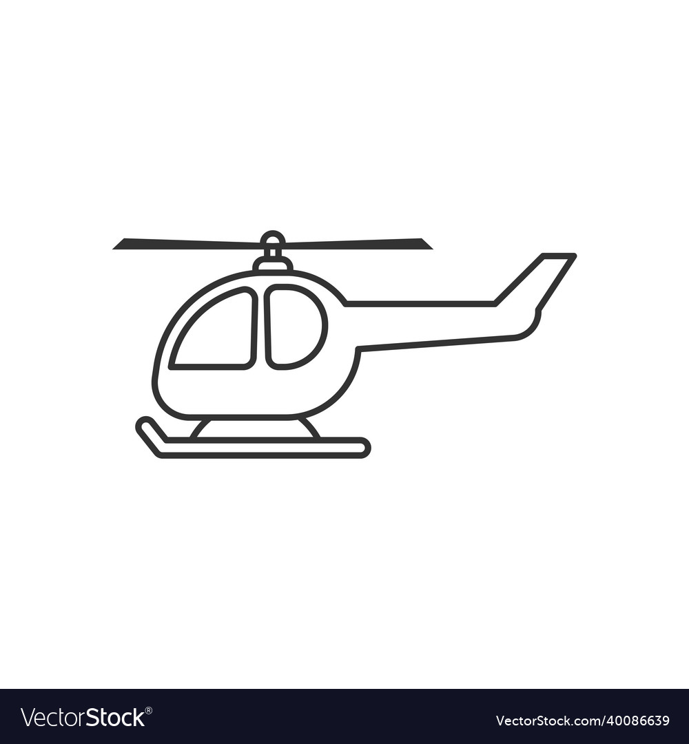 Helicopter icon design template isolated Vector Image