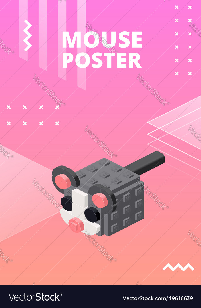 Mouse poster for print and design Vector Image Mouse poster for print and design