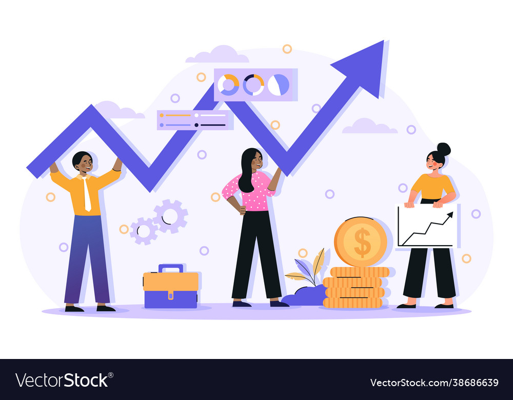 Progress development concept Royalty Free Vector Image