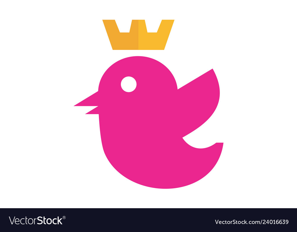 Queen bird abstract logo icon