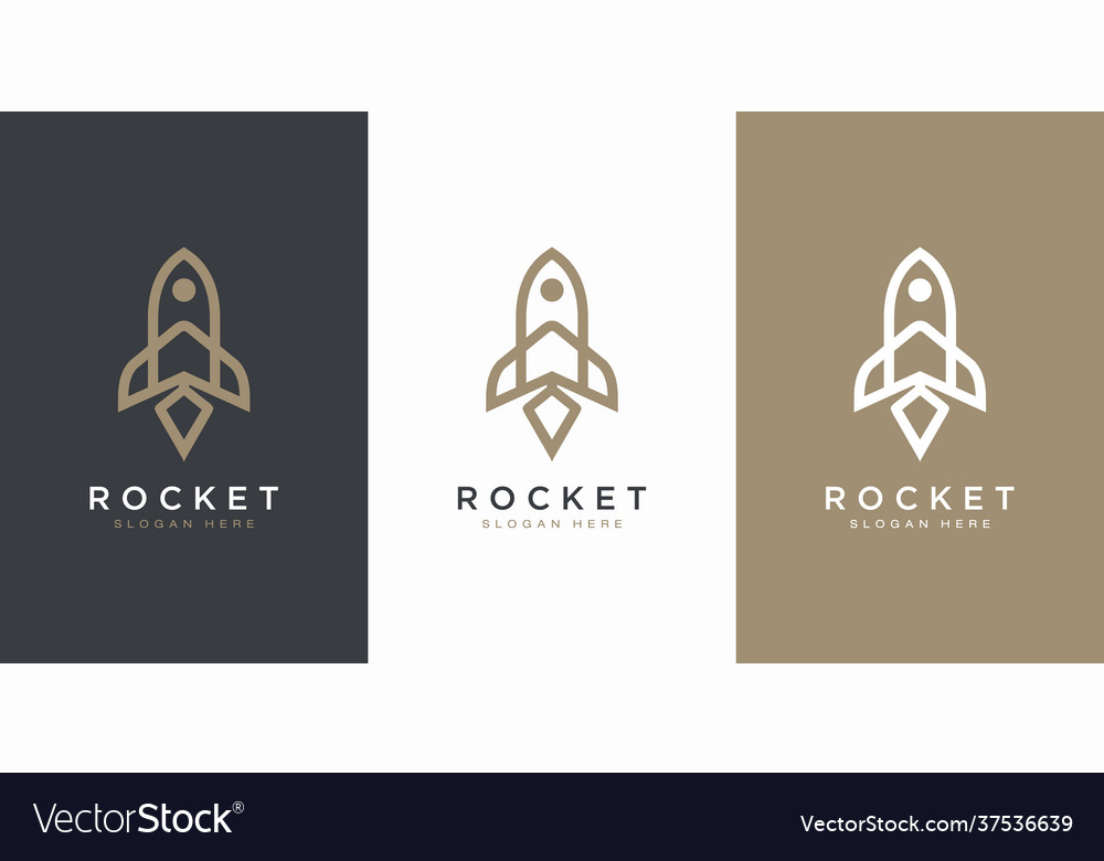 Rocket Launch Logo Vorlage vector image Rocket Launch Logo Vorlage