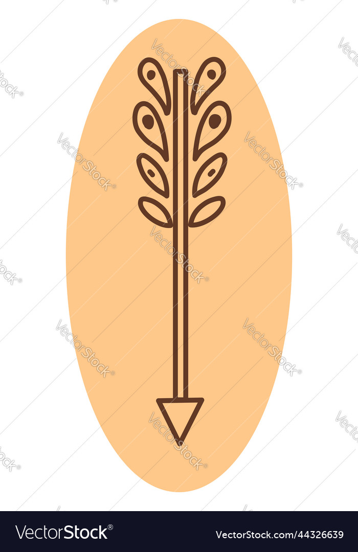 Sharp indian arrow on a white background