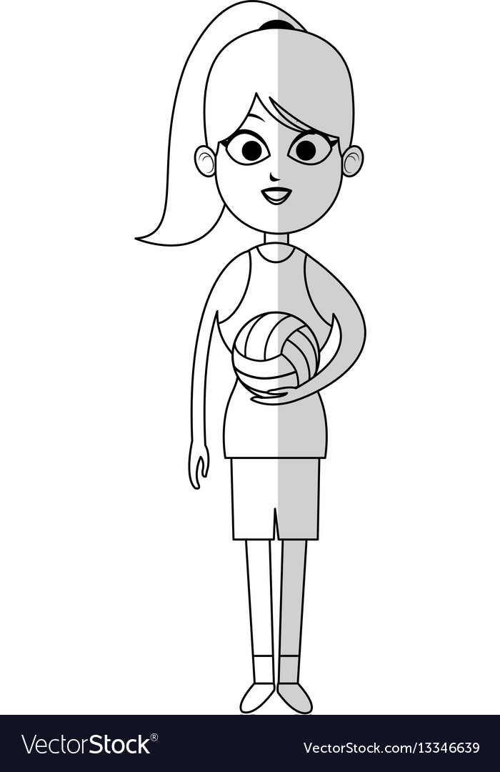 Woman volleyball player icon image