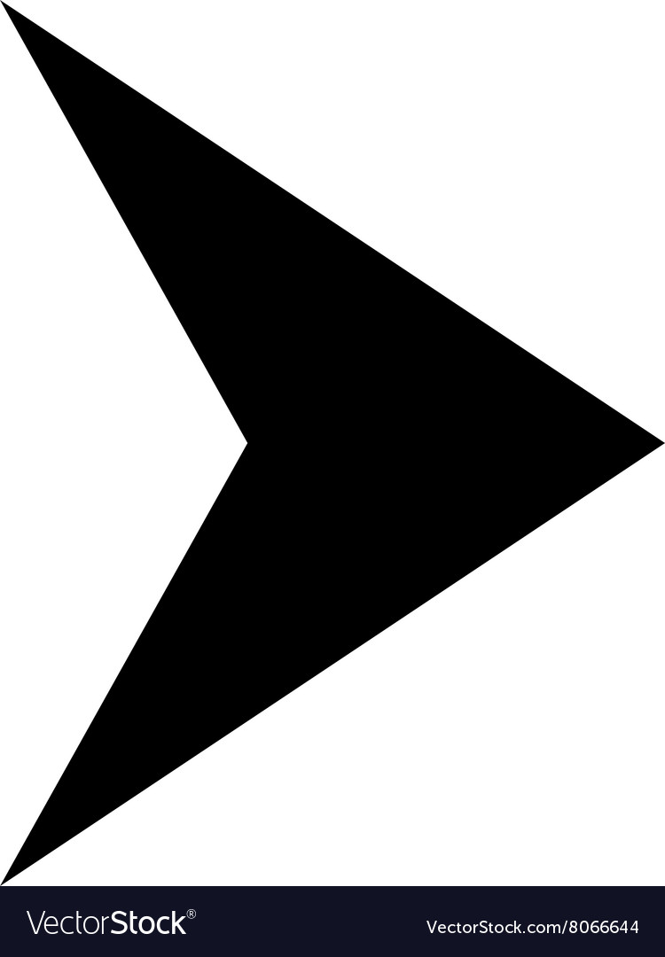 Arrowhead right flat icon