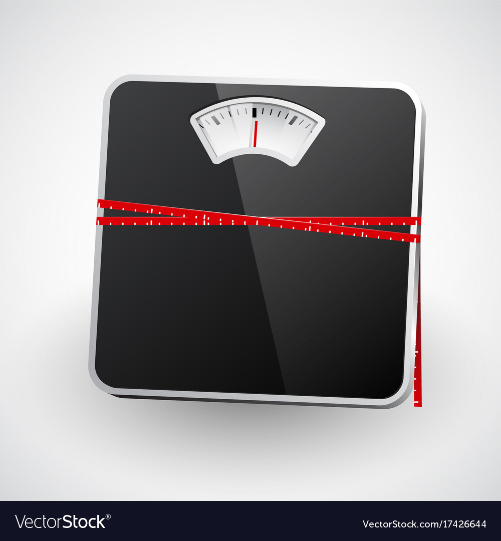 Bathroom scale with a measuring tape