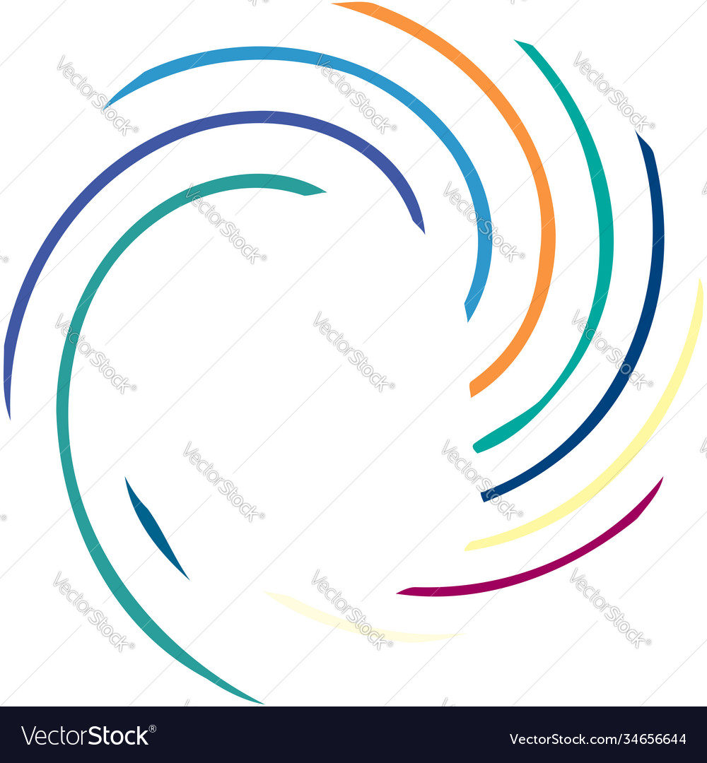 Circular spiral swirl twirl design element vector image Circular spiral swirl twirl design element