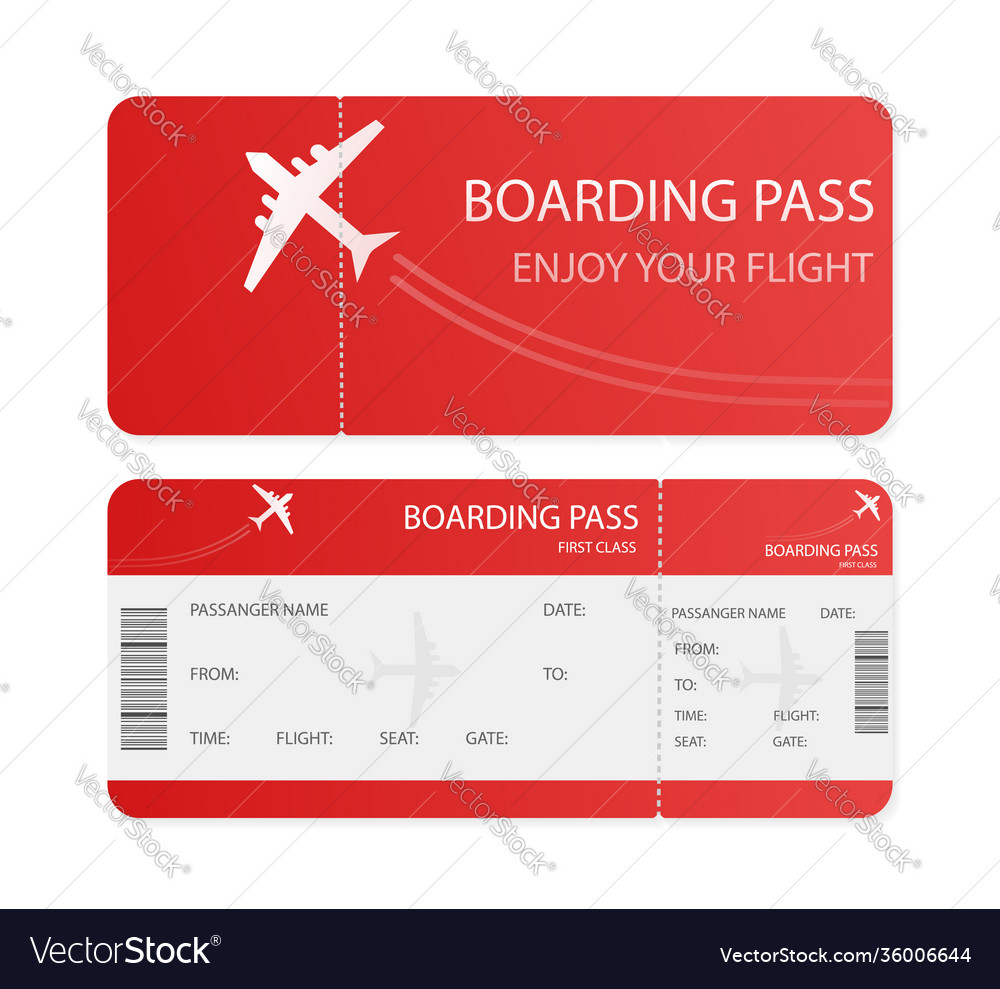 Flat empty airline tickets for concept design Vector Image