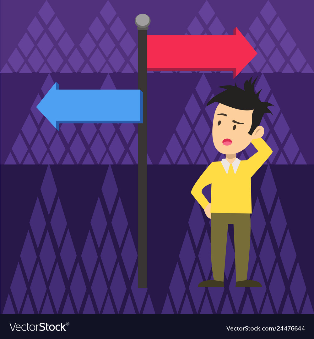 Man standing with one hand on his head the other