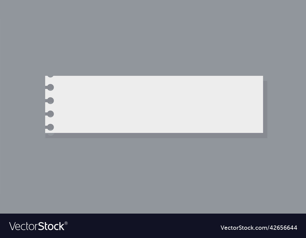 Piece of blank page from notebook realistic