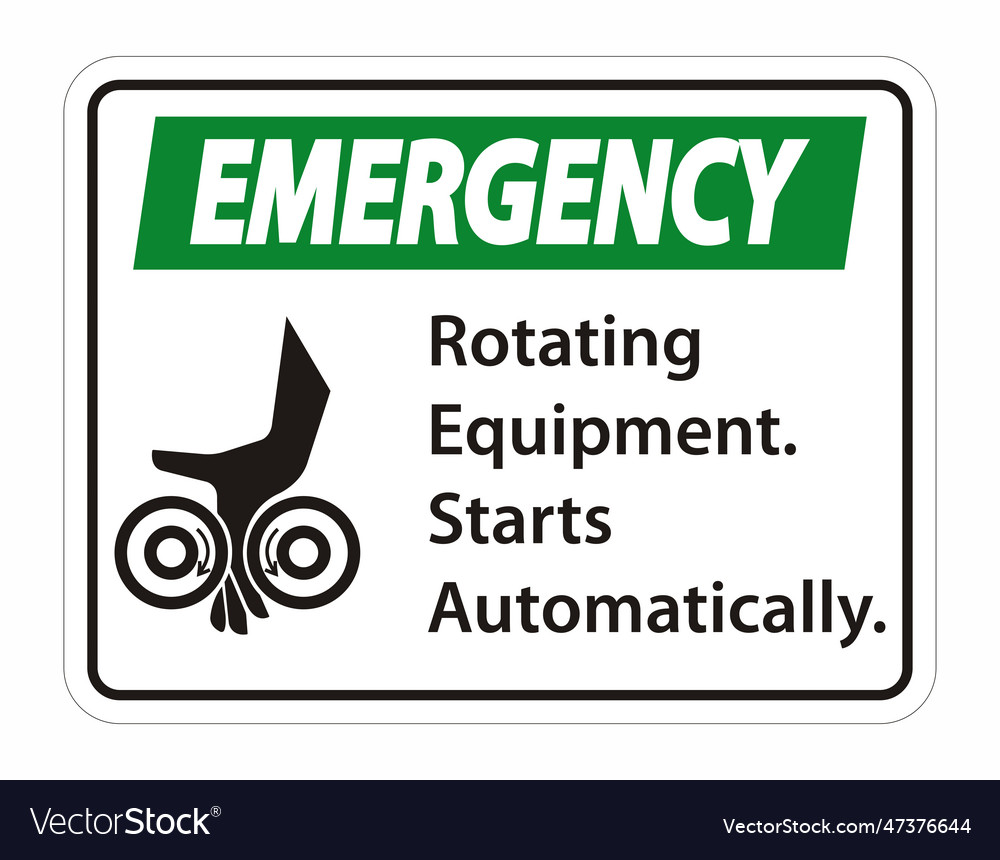 Rotating equipmentstarts automatically symbol