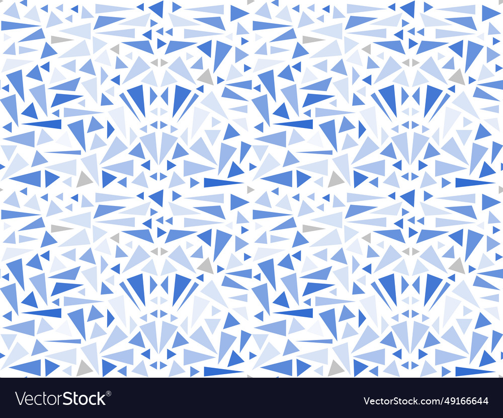 Seamless pattern in multicolored blue triangles vector image Seamless pattern in multicolored blue triangles