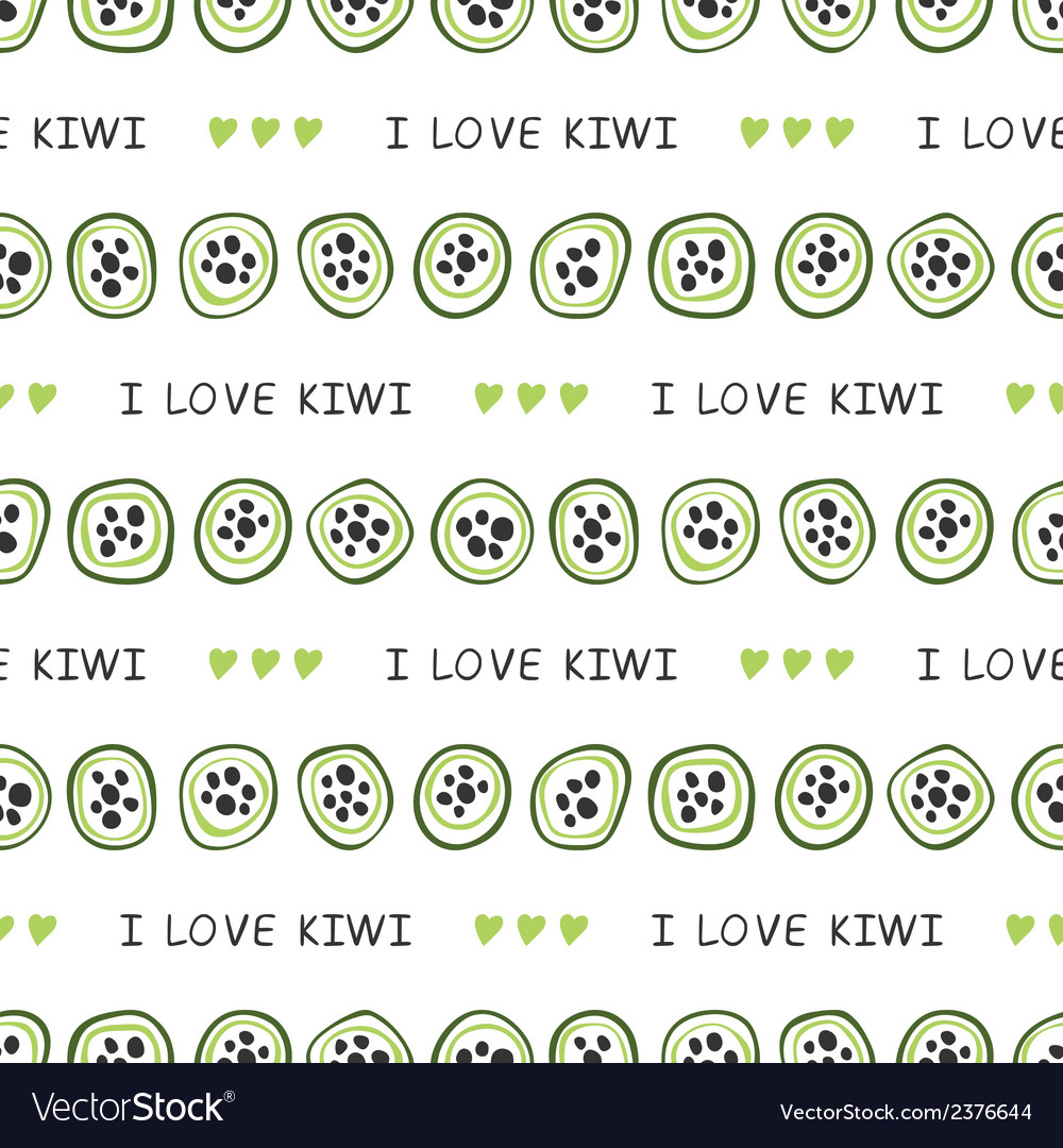 Seamless pattern with kiwi