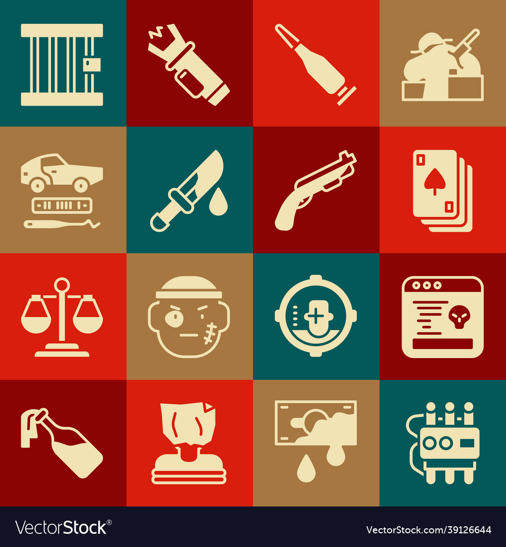 Set dynamite and timer clock system bug playing vector image Set dynamite and timer clock system bug playing