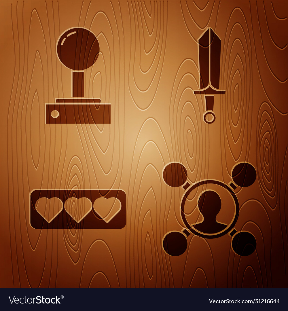 Set share joystick for arcade machine like vector image Set share joystick for arcade machine like