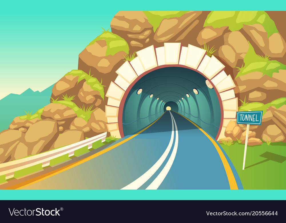 Tunnel rush Royalty Free Vector Image - VectorStock