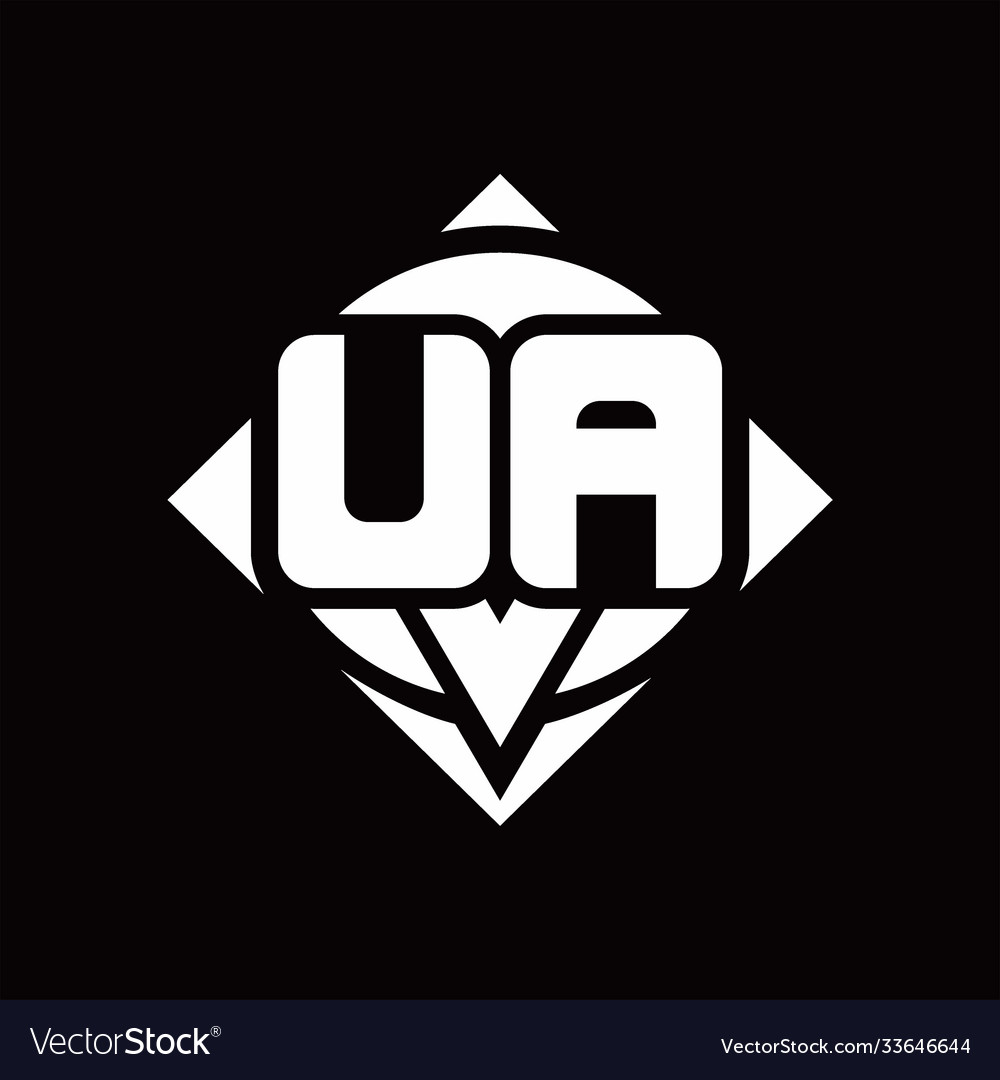 Ua Logo Monogramm mit Kreisform und Quadrat