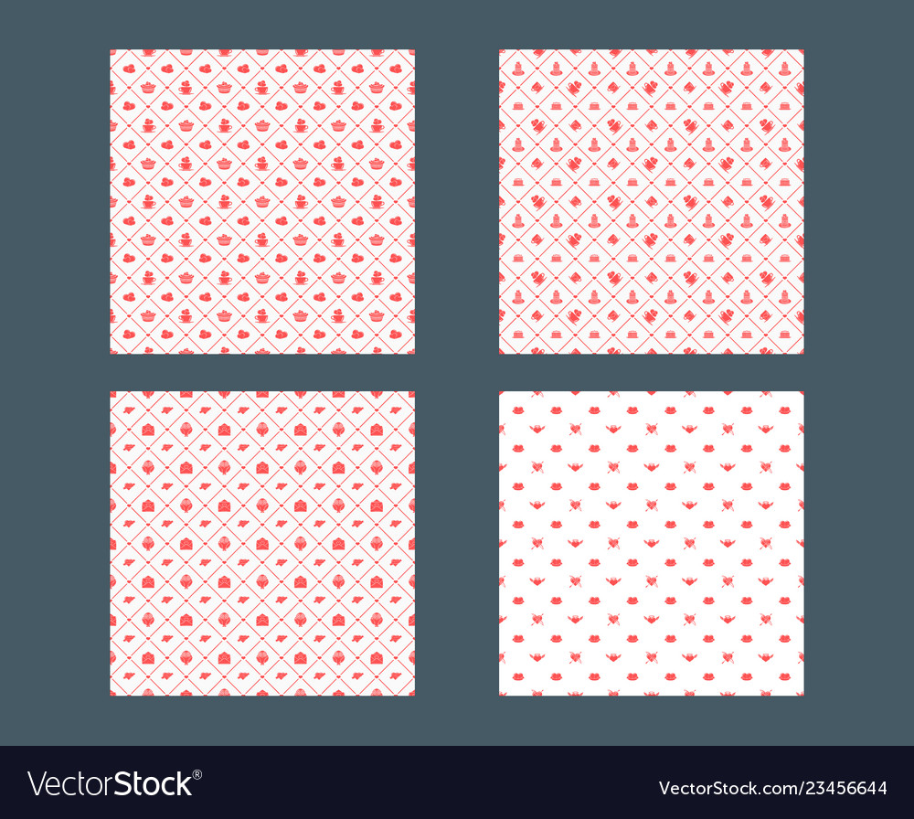 Valentines Day Seamless Patterns