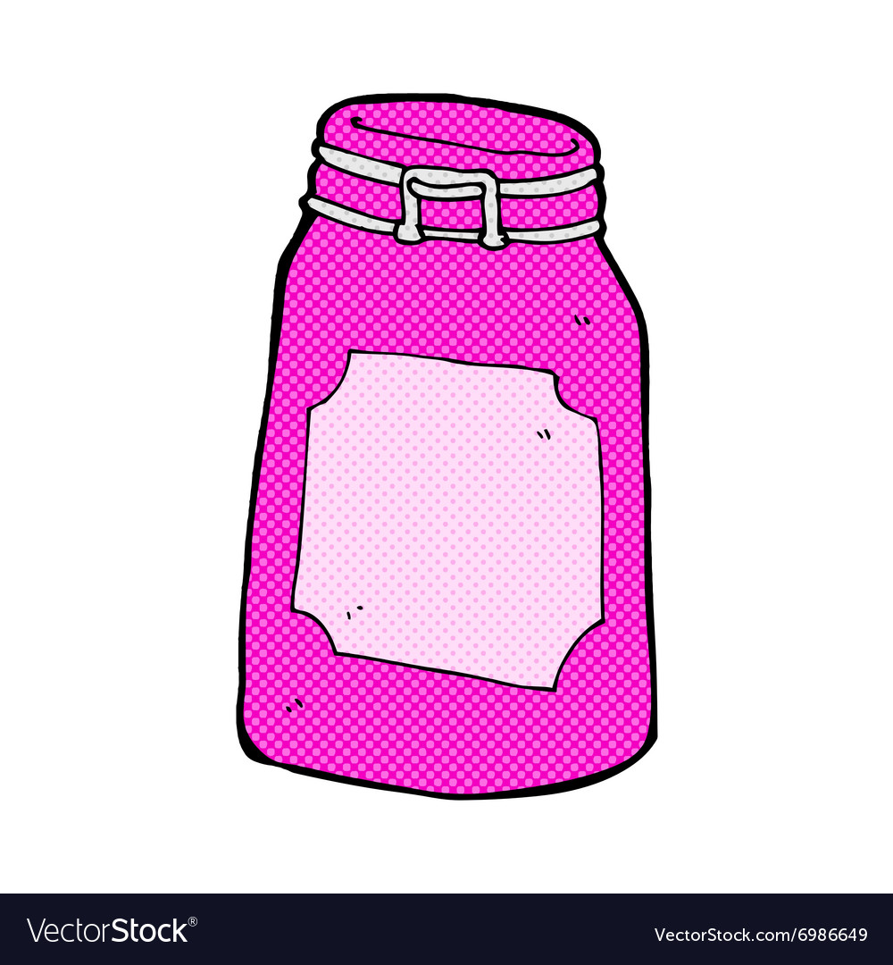 Comic cartoon jar