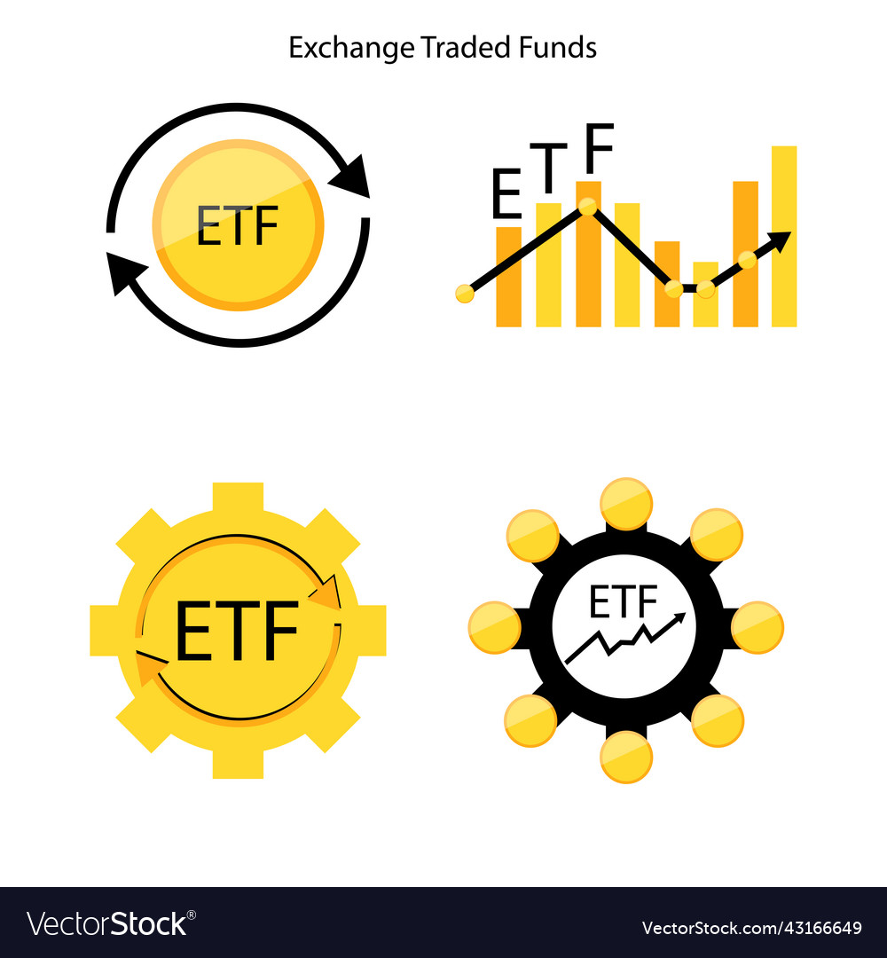 Etf Diagramm Finanzinvestition Handel vector image Etf Diagramm Finanzinvestition Handel