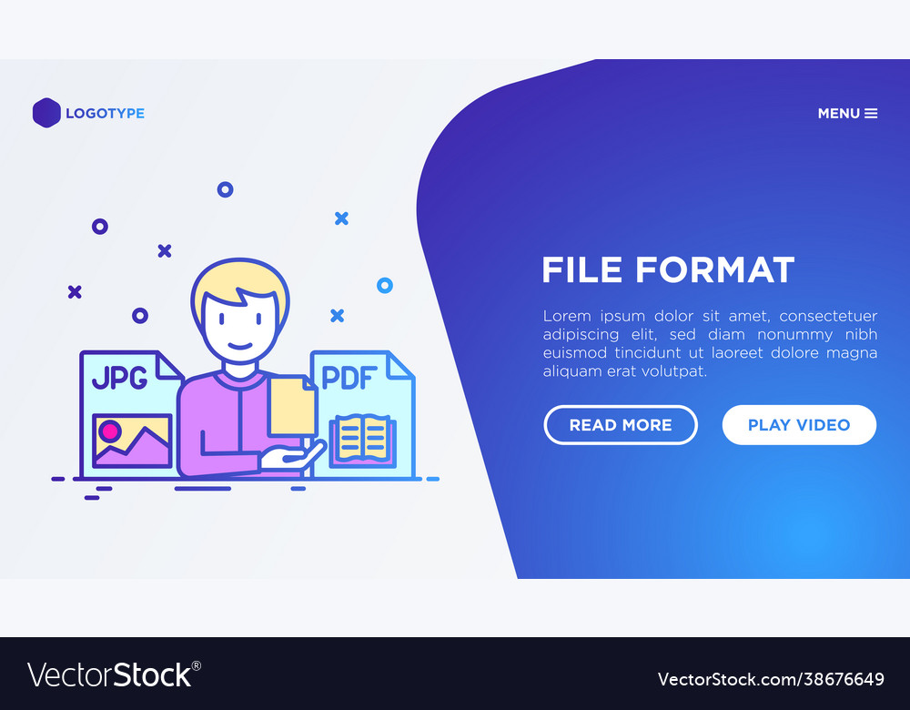 File formats concept developer with jpg and pdf