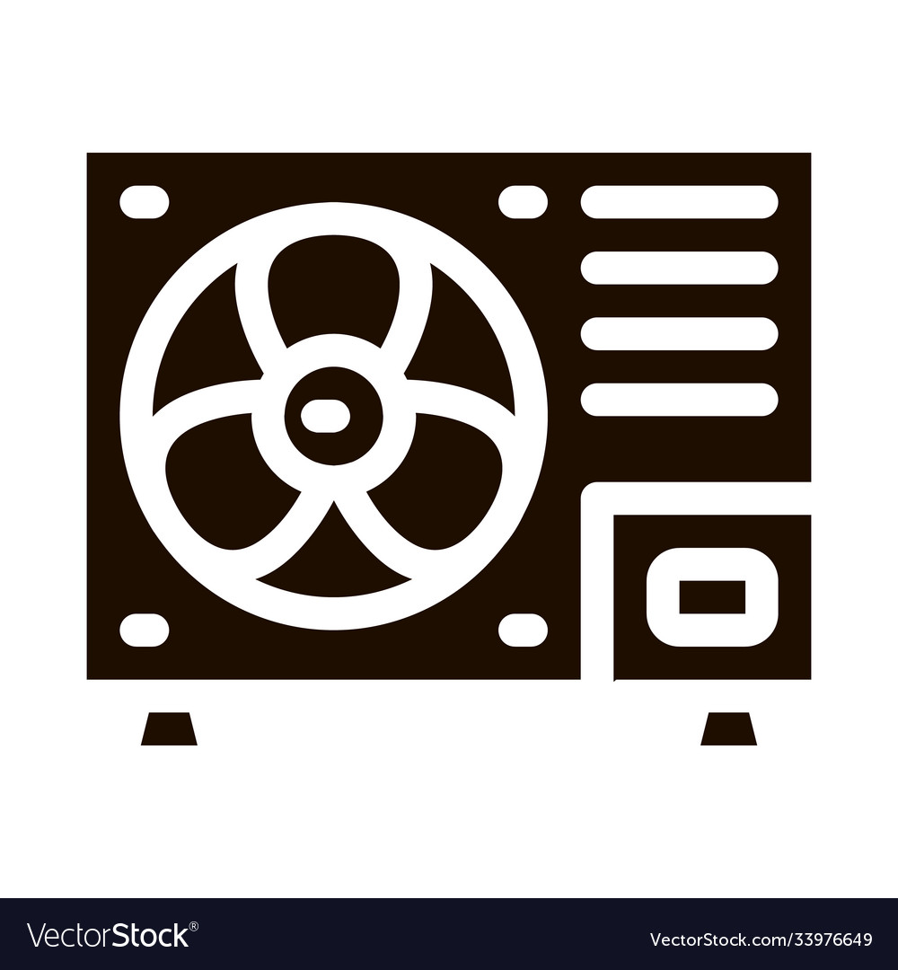 Fixed new conditioner system icon vector image Fixed new conditioner system icon