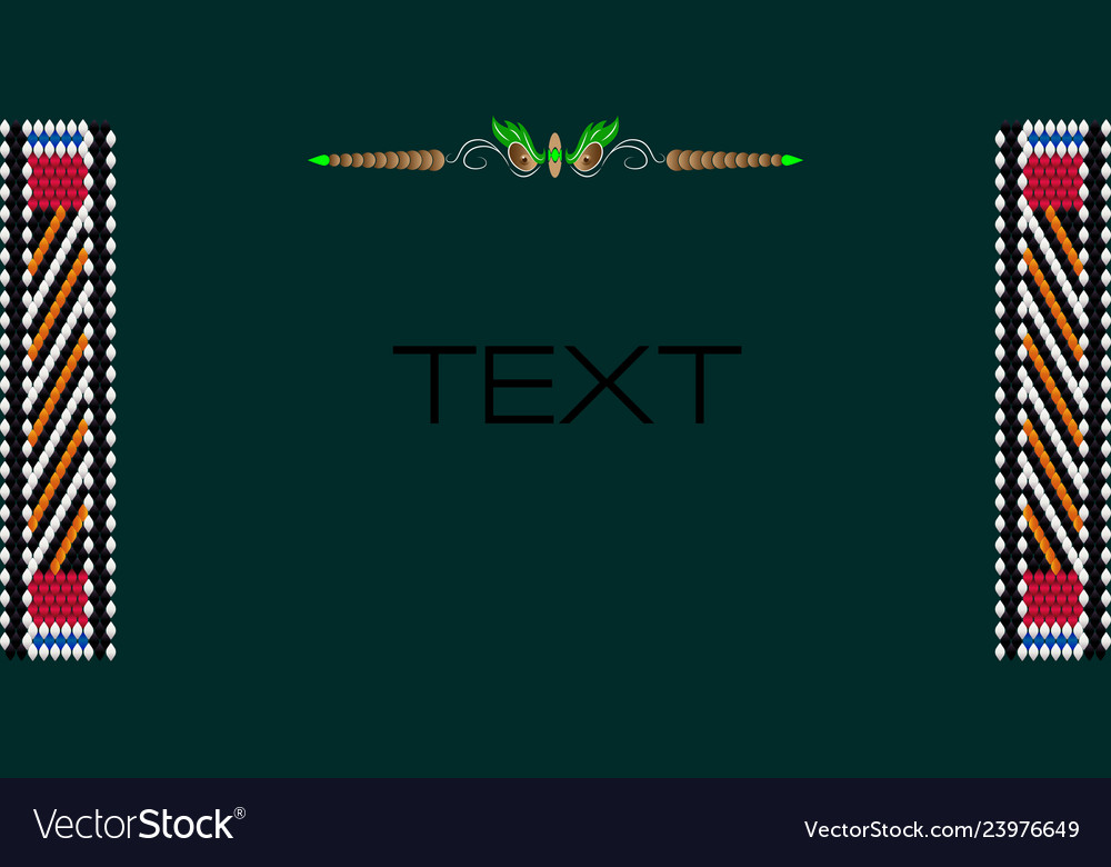 Frame for text with a pattern on bedouin fabric