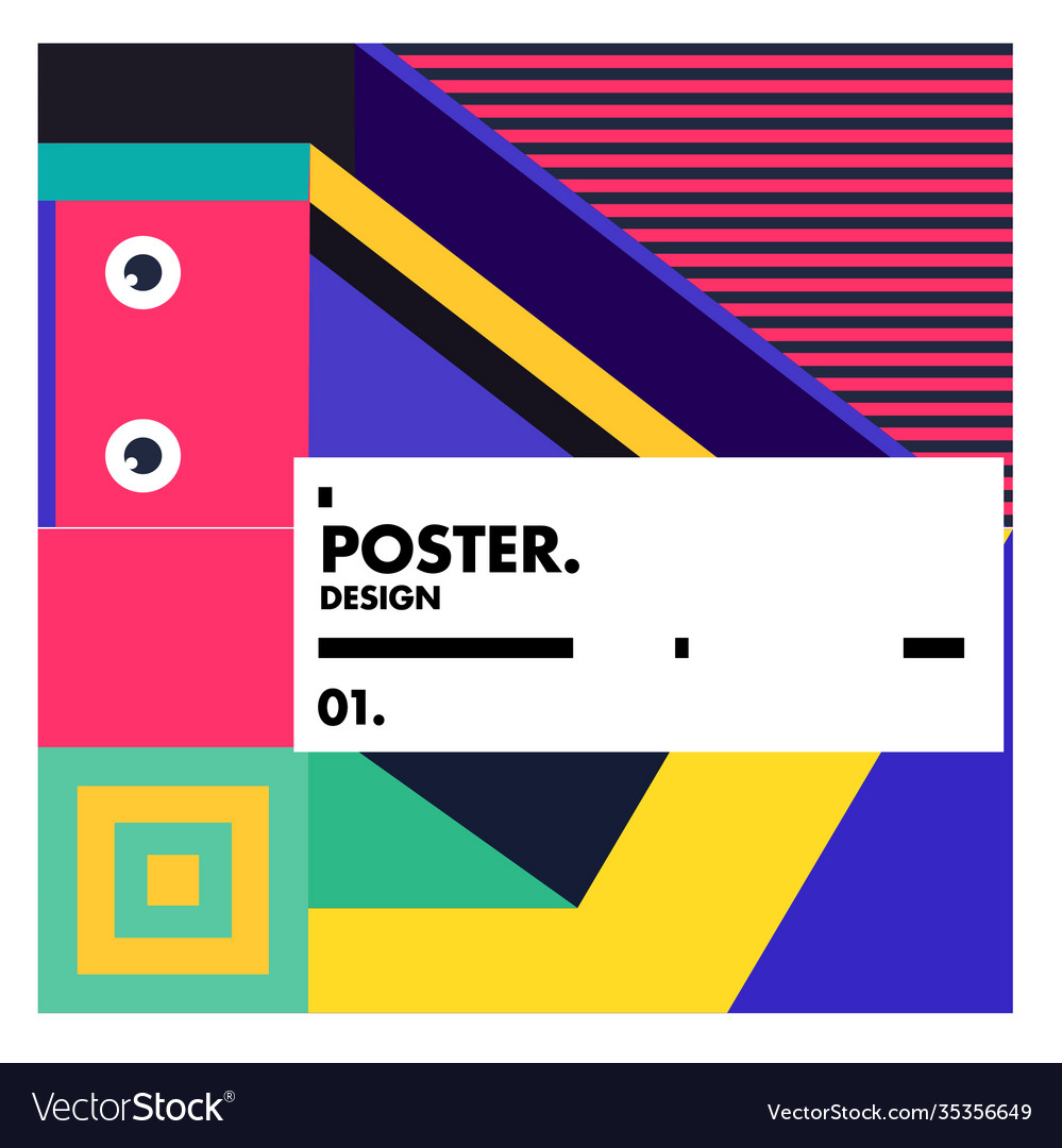 Geometric colorful pattern for poster and banner Vector Image