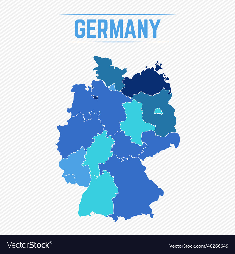 Deutschland detaillierte Karte mit Staaten